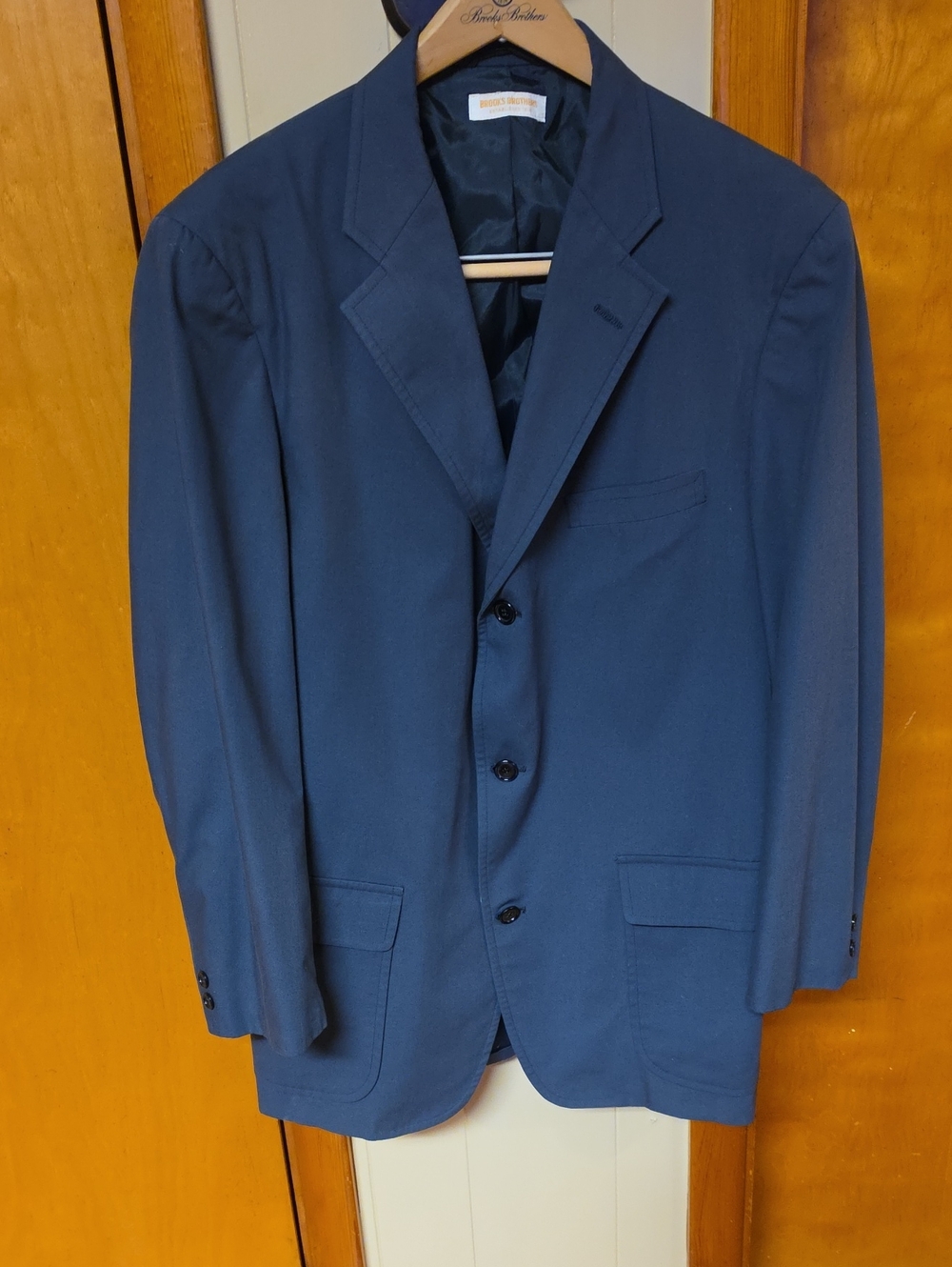 Brooks Brothers Blue Men's Suit with Notch Lapel